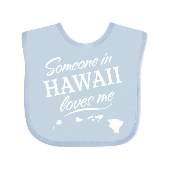 Inktastic Someone in Hawaii Loves Me Boys or Girls Baby Bib