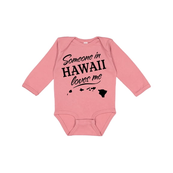 Inktastic Someone in Hawaii Loves Me Boys or Girls Long Sleeve Baby Bodysuit