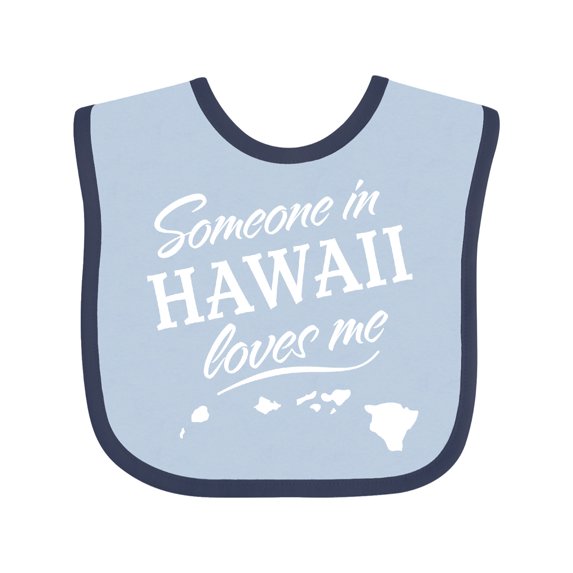 Inktastic Someone in Hawaii Loves Me Boys or Girls Baby Bib