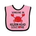 thumbnail image 1 of Inktastic Someone in Hilton Head Loves Me Boys or Girls Baby Bib, 1 of 4