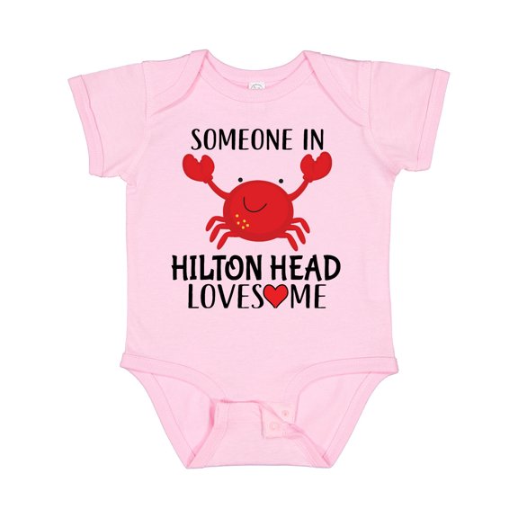 Inktastic Someone in Hilton Head Loves Me Boys or Girls Baby Bodysuit