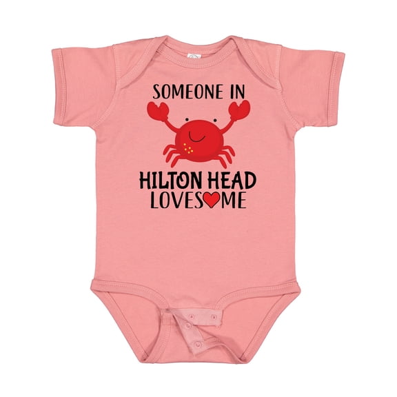 Inktastic Someone in Hilton Head Loves Me Boys or Girls Baby Bodysuit