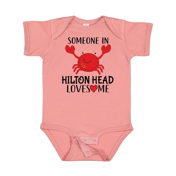 Inktastic Someone in Hilton Head Loves Me Boys or Girls Baby Bodysuit