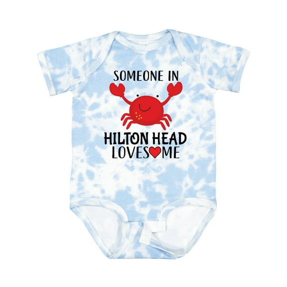Inktastic Someone in Hilton Head Loves Me Boys or Girls Baby Bodysuit