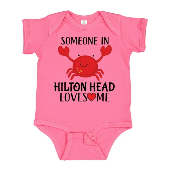 Inktastic Someone in Hilton Head Loves Me Boys or Girls Baby Bodysuit