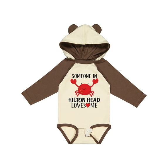 Inktastic Someone in Hilton Head Loves Me Boys or Girls Long Sleeve Baby Bodysuit