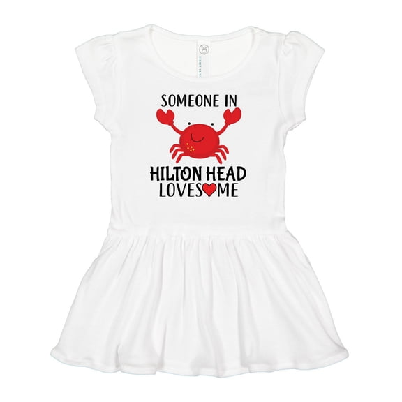 Inktastic Someone in Hilton Head Loves Me Girls Baby Dress