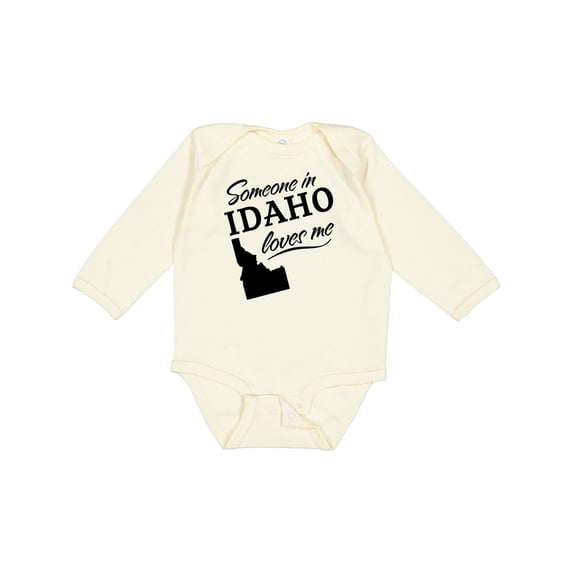 Inktastic Someone in Idaho Loves Me Boys or Girls Long Sleeve Baby Bodysuit
