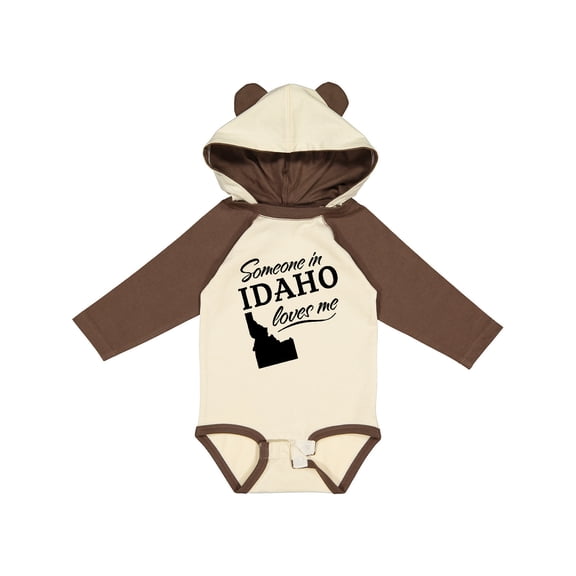 Inktastic Someone in Idaho Loves Me Boys or Girls Long Sleeve Baby Bodysuit
