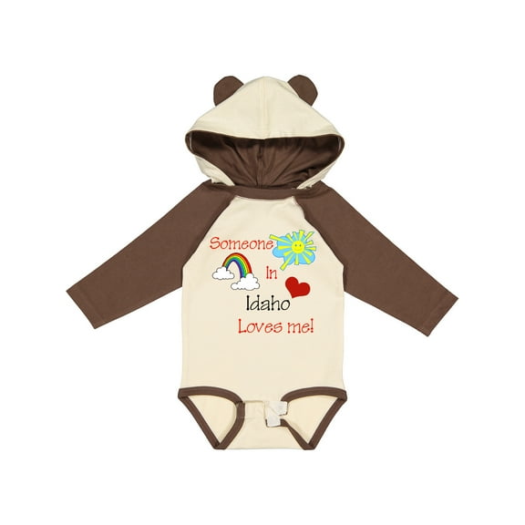Inktastic Someone in Idaho Loves Me Boys or Girls Long Sleeve Baby Bodysuit