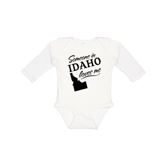 Inktastic Someone in Idaho Loves Me Boys or Girls Long Sleeve Baby Bodysuit