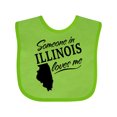 thumbnail image 1 of Inktastic Someone in Illinois Loves Me Boys or Girls Baby Bib, 1 of 4