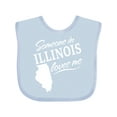 thumbnail image 1 of Inktastic Someone in Illinois Loves Me Boys or Girls Baby Bib, 1 of 4
