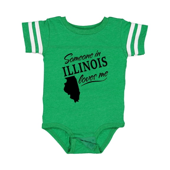 Inktastic Someone in Illinois Loves Me Boys or Girls Baby Bodysuit