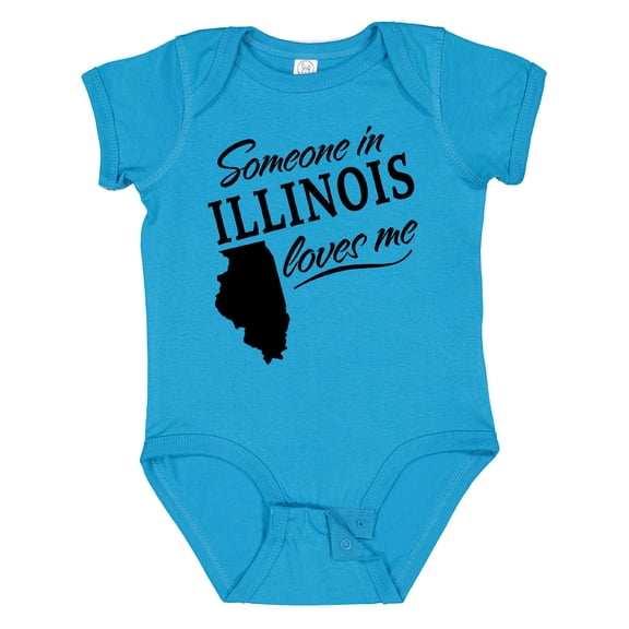 Inktastic Someone in Illinois Loves Me Boys or Girls Baby Bodysuit