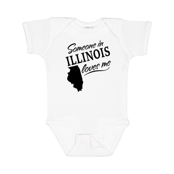 Inktastic Someone in Illinois Loves Me Boys or Girls Baby Bodysuit