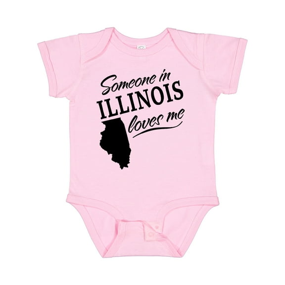 Inktastic Someone in Illinois Loves Me Boys or Girls Baby Bodysuit
