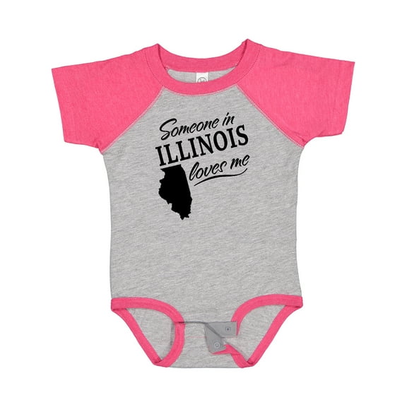 Inktastic Someone in Illinois Loves Me Boys or Girls Baby Bodysuit