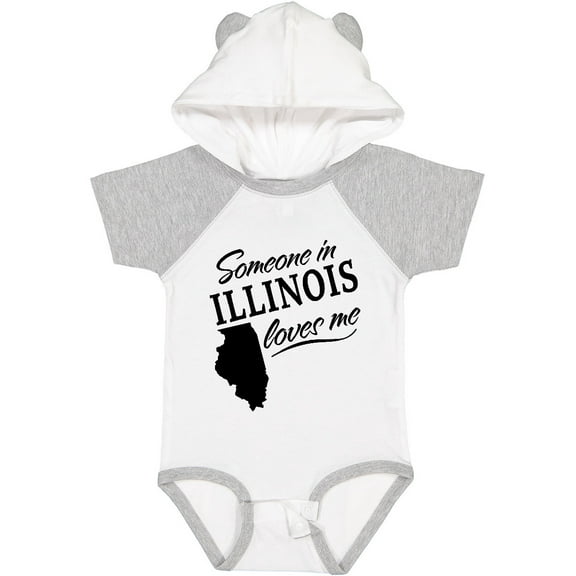 Inktastic Someone in Illinois Loves Me Boys or Girls Baby Bodysuit