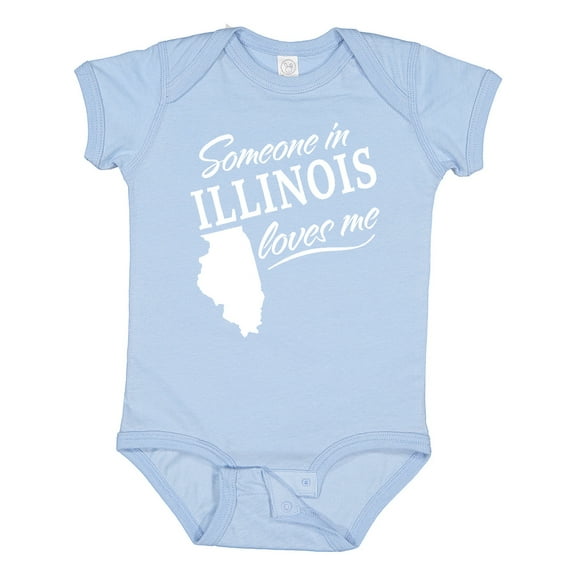 Inktastic Someone in Illinois Loves Me Boys or Girls Baby Bodysuit