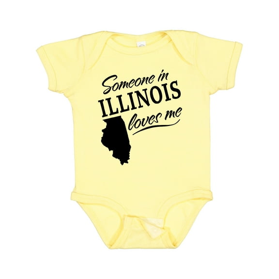 Inktastic Someone in Illinois Loves Me Boys or Girls Baby Bodysuit