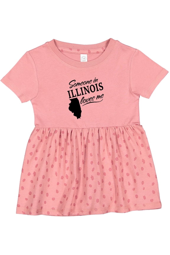 Someone in Illinois Loves Me Girls Baby Dress