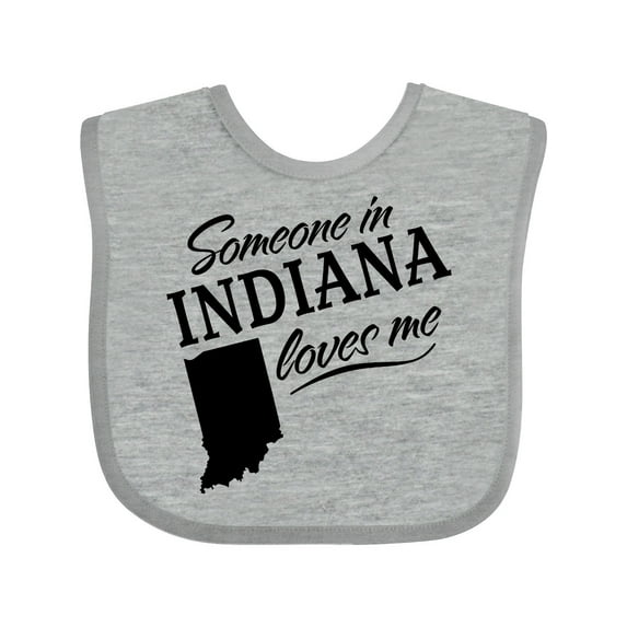 Inktastic Someone in Indiana Loves Me Boys or Girls Baby Bib