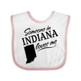 thumbnail image 1 of Inktastic Someone in Indiana Loves Me Boys or Girls Baby Bib, 1 of 4