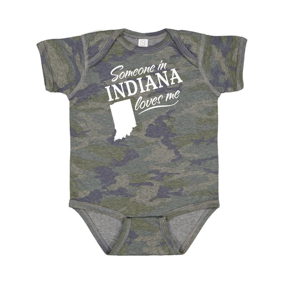 Inktastic Someone in Indiana Loves Me Boys or Girls Baby Bodysuit