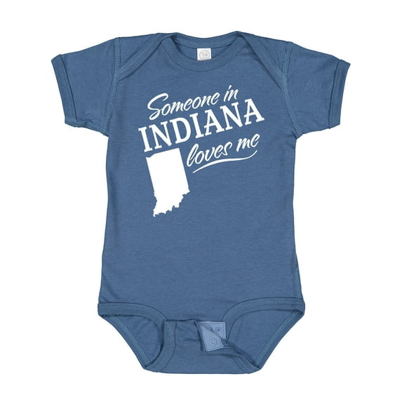 Inktastic Someone in Indiana Loves Me Boys or Girls Baby Bodysuit