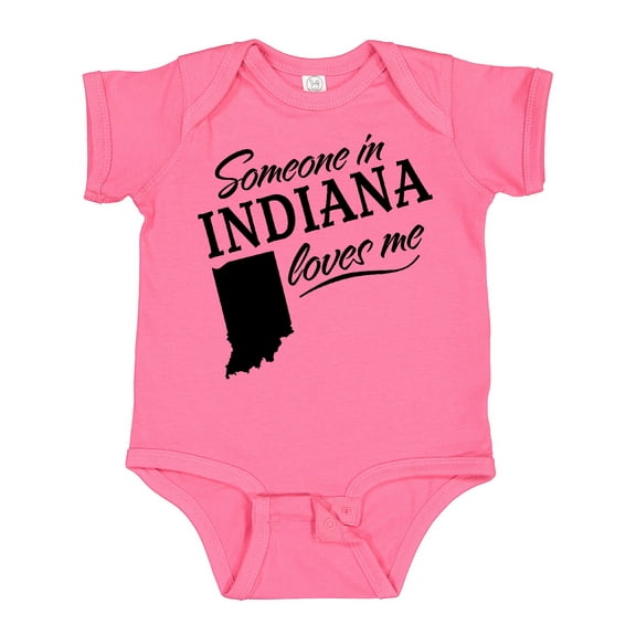 Inktastic Someone in Indiana Loves Me Boys or Girls Baby Bodysuit