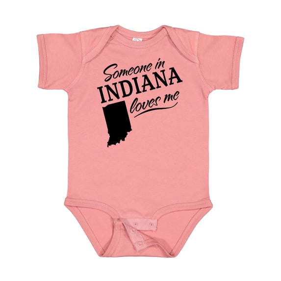 Inktastic Someone in Indiana Loves Me Boys or Girls Baby Bodysuit