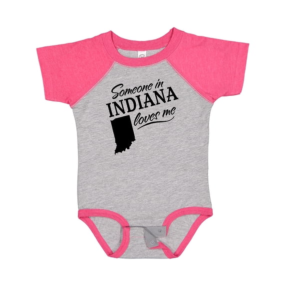 Inktastic Someone in Indiana Loves Me Boys or Girls Baby Bodysuit