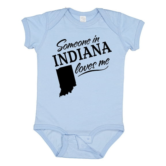 Inktastic Someone in Indiana Loves Me Boys or Girls Baby Bodysuit