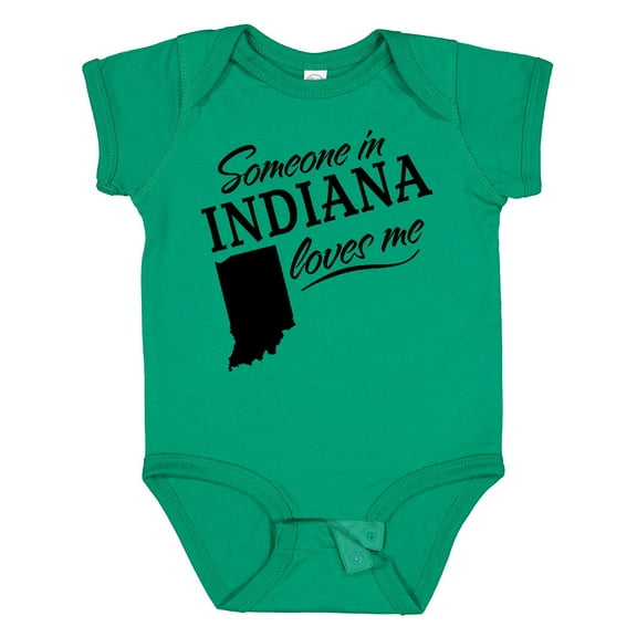 Inktastic Someone in Indiana Loves Me Boys or Girls Baby Bodysuit