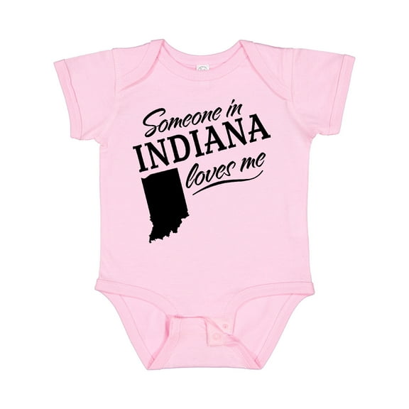 Inktastic Someone in Indiana Loves Me Boys or Girls Baby Bodysuit