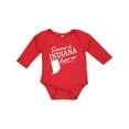 thumbnail image 1 of Inktastic Someone in Indiana Loves Me Boys or Girls Long Sleeve Baby Bodysuit, 1 of 5