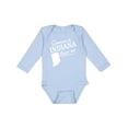 thumbnail image 1 of Inktastic Someone in Indiana Loves Me Boys or Girls Long Sleeve Baby Bodysuit, 1 of 5