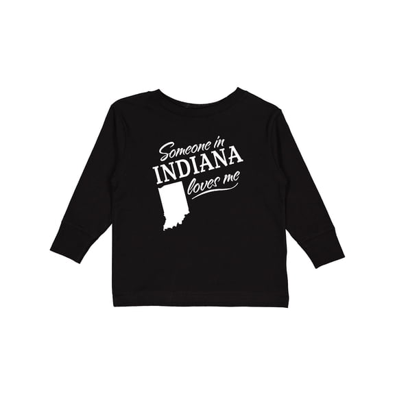 Inktastic Someone in Indiana Loves Me Boys or Girls Long Sleeve Toddler T-Shirt