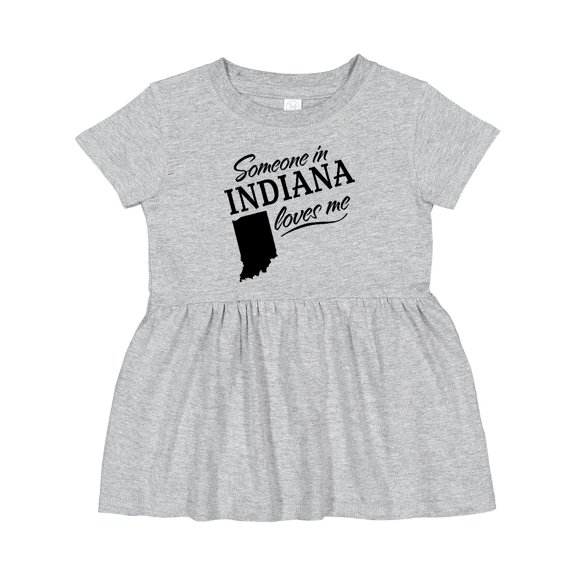 Inktastic Someone in Indiana Loves Me Girls Baby Dress