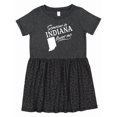 thumbnail image 1 of Inktastic Someone in Indiana Loves Me Girls Toddler Dress, 1 of 5