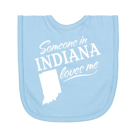 Inktastic Someone in Indiana Loves Me Newborn Bib