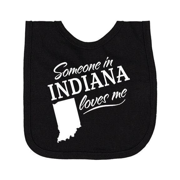 Inktastic Someone in Indiana Loves Me Newborn Bib