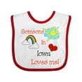 thumbnail image 1 of Inktastic Someone in Iowa Loves Me Boys or Girls Baby Bib, 1 of 4