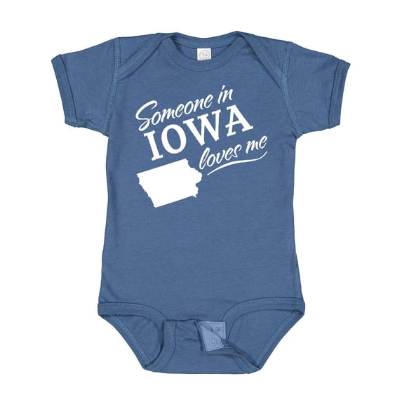 Inktastic Someone in Iowa Loves Me Boys or Girls Baby Bodysuit