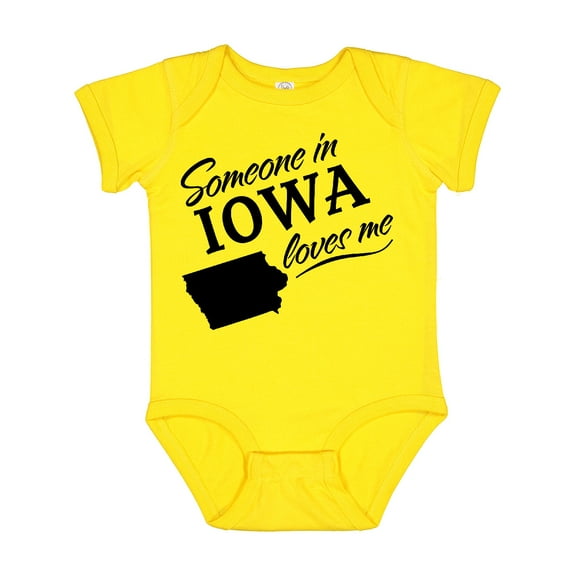Inktastic Someone in Iowa Loves Me Boys or Girls Baby Bodysuit