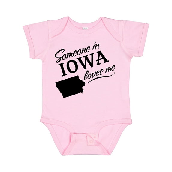 Inktastic Someone in Iowa Loves Me Boys or Girls Baby Bodysuit