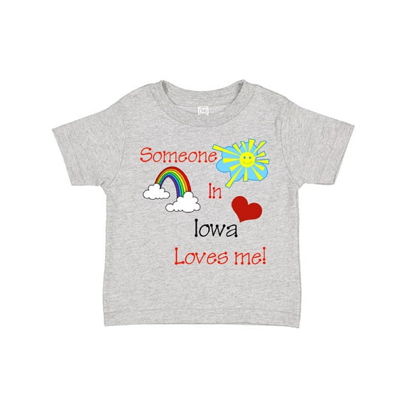 Inktastic Someone in Iowa Loves Me Boys or Girls Toddler T-Shirt