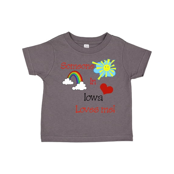 Inktastic Someone in Iowa Loves Me Boys or Girls Toddler T-Shirt