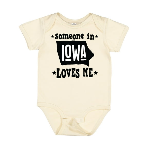Inktastic Someone in Iowa Loves Me Souvenir Boys or Girls Baby Bodysuit
